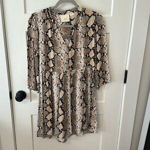 Maeve by Anthropologie snakeskin dress